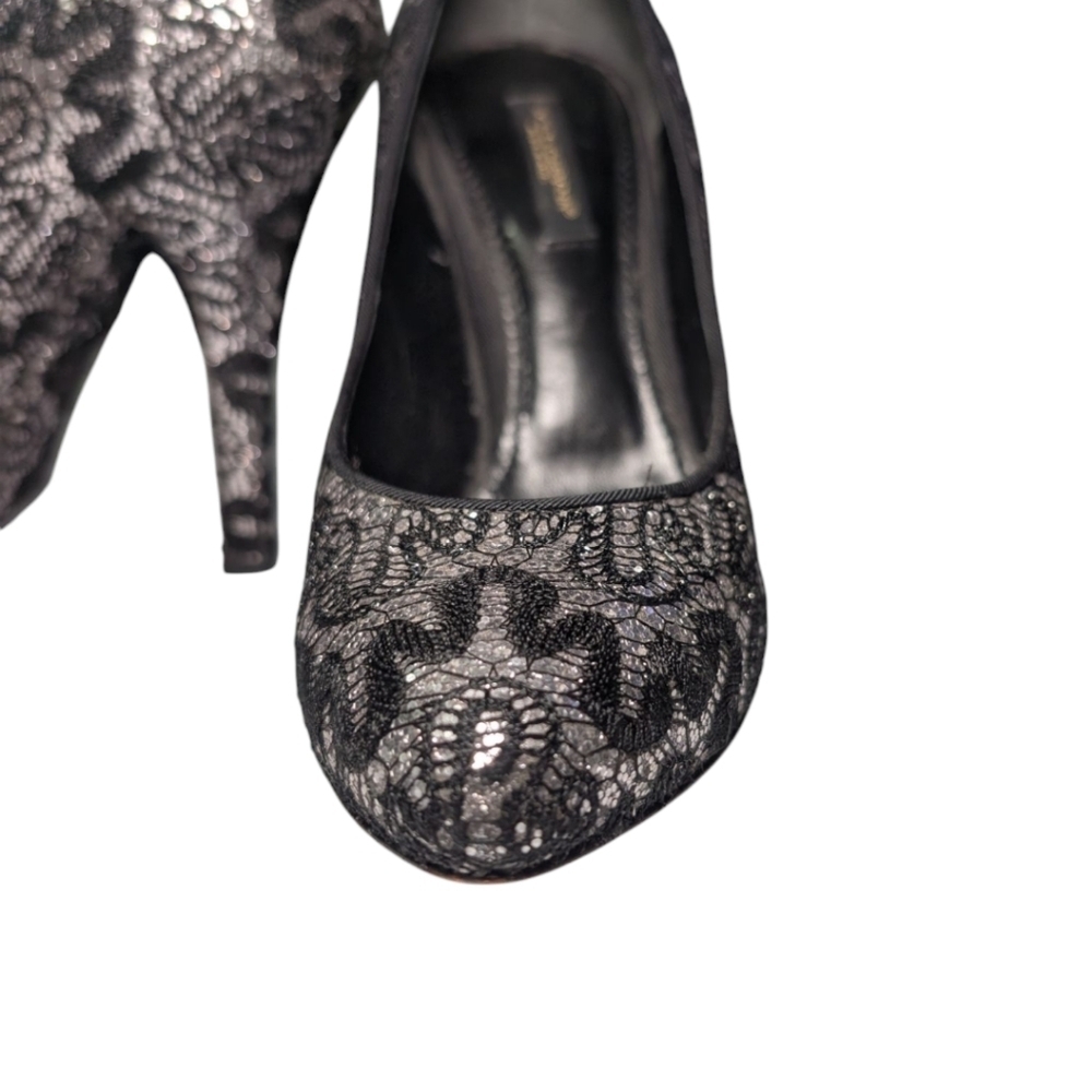 Dolce And Gabbana Elegant Black Lace Heels - Picture 5 of 11